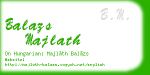 balazs majlath business card